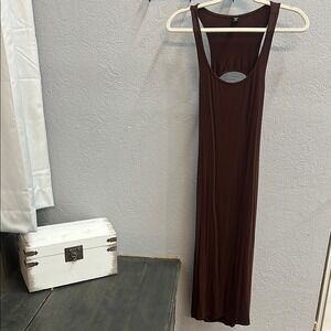Shein Bae Bodycon Maxi Dress Racerback‎ Cutout Casual Brown Dress Medium